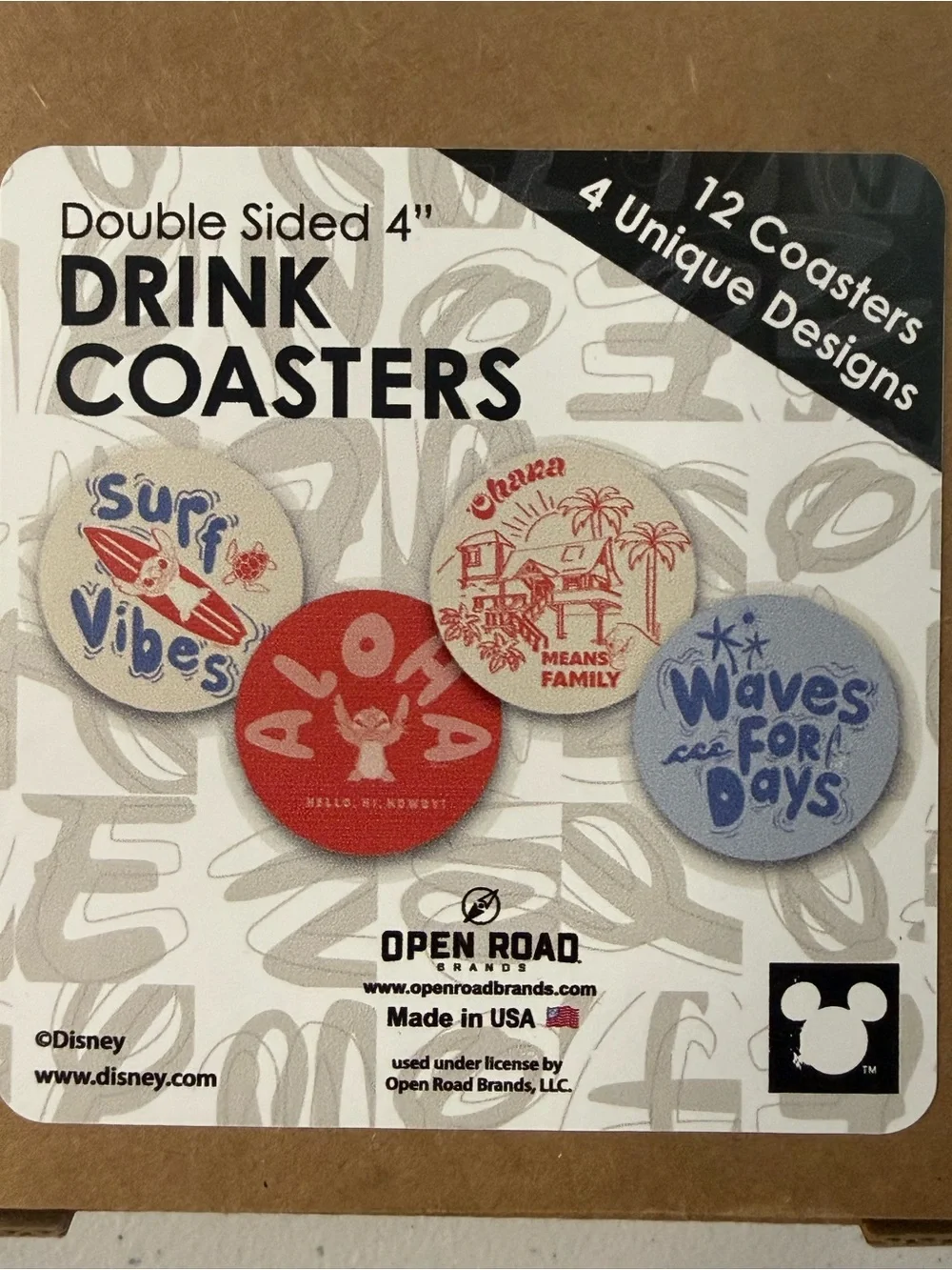 Set of 12 Disney Stitch Coasters